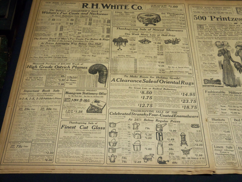 1909 NOV 21 THE BOSTON HERALD - COURT DECLARES STANDARD OIL CO. ILLEGAL - BH 394