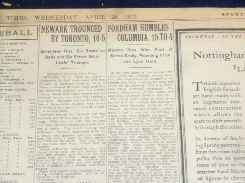 1923 APRIL 25 NEW YORK TIMES - HARDING RENEWS PLEA FOR WORLD COURT - NT 8351