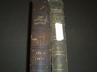 1861 SATURDAY REVIEW 2 BOUND VOLUMES - COMPLETE YR- PUBLISHED IN LONDON - R 1080
