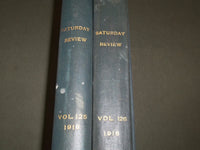 1918 SATURDAY REVIEW 2 BOUND VOLUMES - COMPLETE YR- PUBLISHED IN LONDON - R 1118