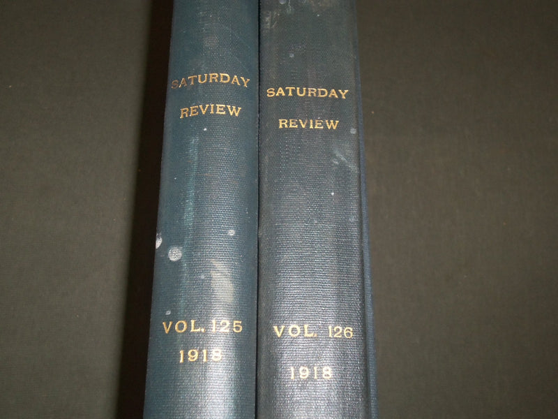 1918 SATURDAY REVIEW 2 BOUND VOLUMES - COMPLETE YR- PUBLISHED IN LONDON - R 1118