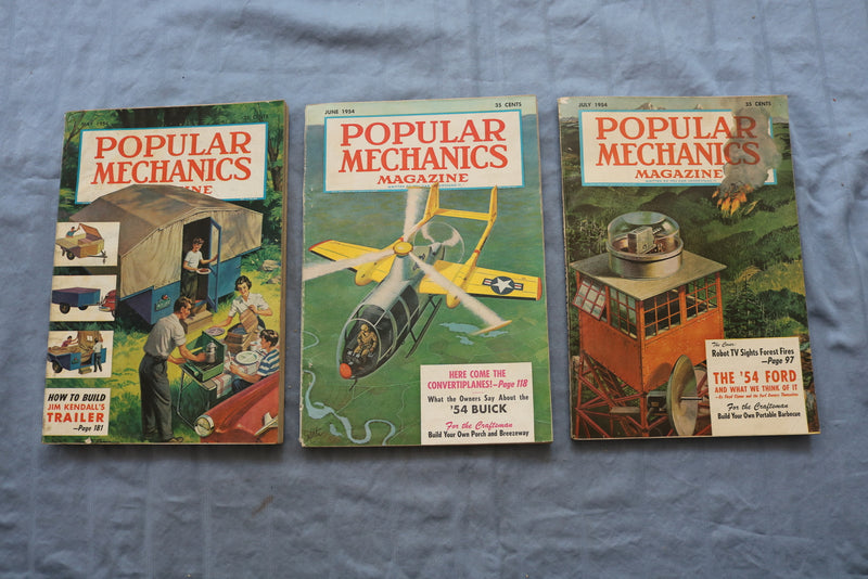 1951-1956 POPULAR MECHANICS MAGAZINE - LOT OF 16 - O 3338