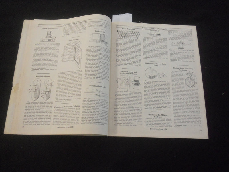 1938 JUNE 15 INVENTION MAGAZINE - SUCCESSFUL INVENTIONS - B 5529S