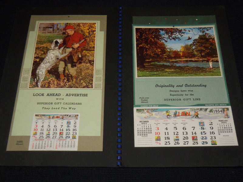 1954 SUPERIOR GIFT LINE SEMI-DELUXE CALENDARS - KD 3340F
