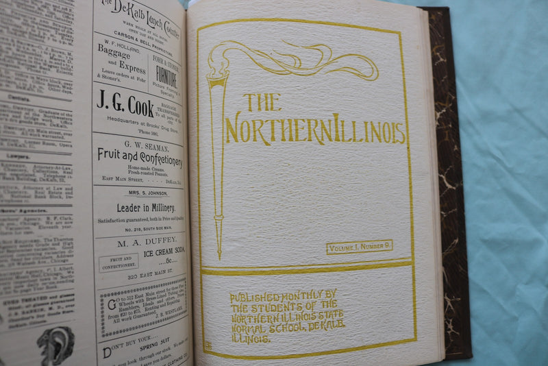 1899-1900 NORTHERN ILLINOIS STATE NORMAL SCHOOL - BOUND VOLUME #1 - KD 9649