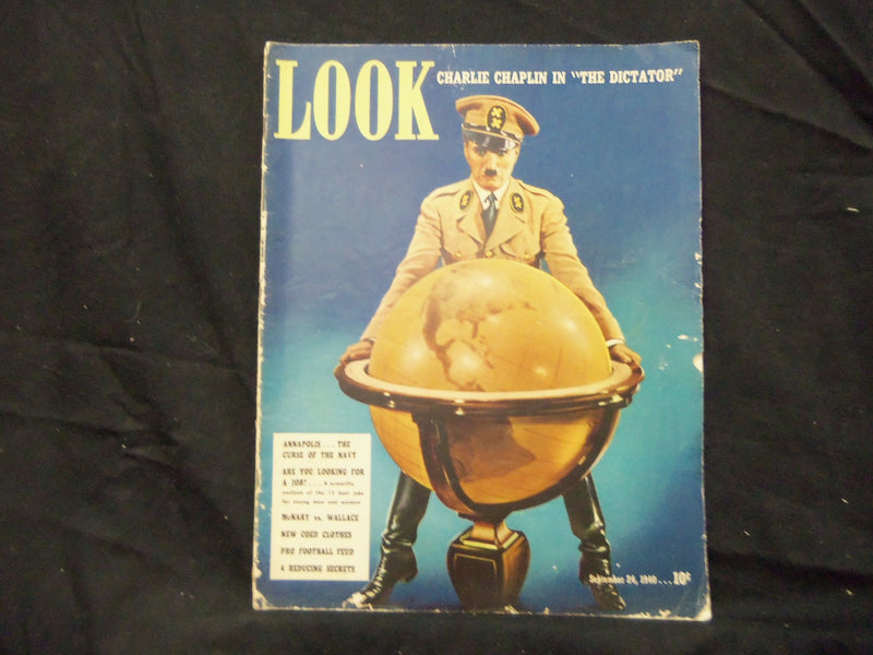 1940 SEPTEMBER 24 LOOK MAGAZINE - CHARLIE CHAPLIN IN THE DICTATOR - ST 1464