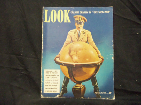 1940 SEPTEMBER 24 LOOK MAGAZINE - CHARLIE CHAPLIN IN THE DICTATOR - ST 1464