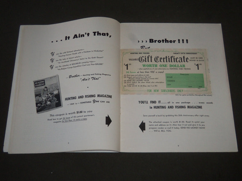 1949 FEBRUARY 19-27 OFFICIAL SPORTSMEN'S SHOW PROGRAM - ST 5224