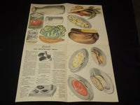 1931 DAIRYMEN'S FOOD MODELS FOLD-OUTS LOT OF 3 - BREAKFAST, LUNCH DINNER- K 2174