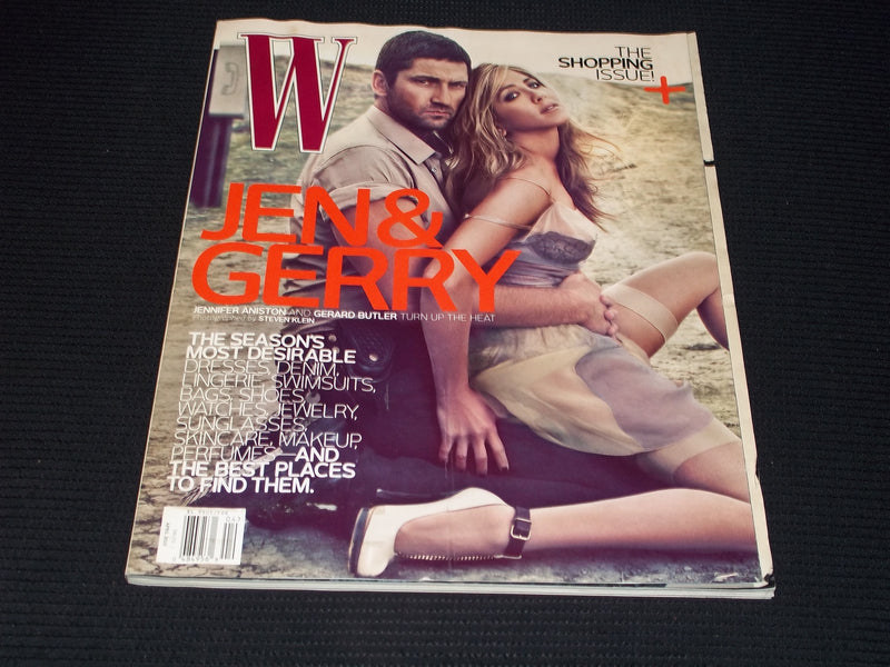 2010 APRIL W MAGAZINE - ANISTON & BUTLER FRONT COVER - E 13062