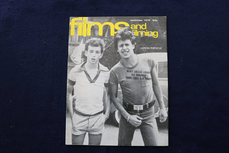 1978 SEPTEMBER FILMS AND FILMING MAGAZINE - LEMON POPSICLE COVER - E 18011