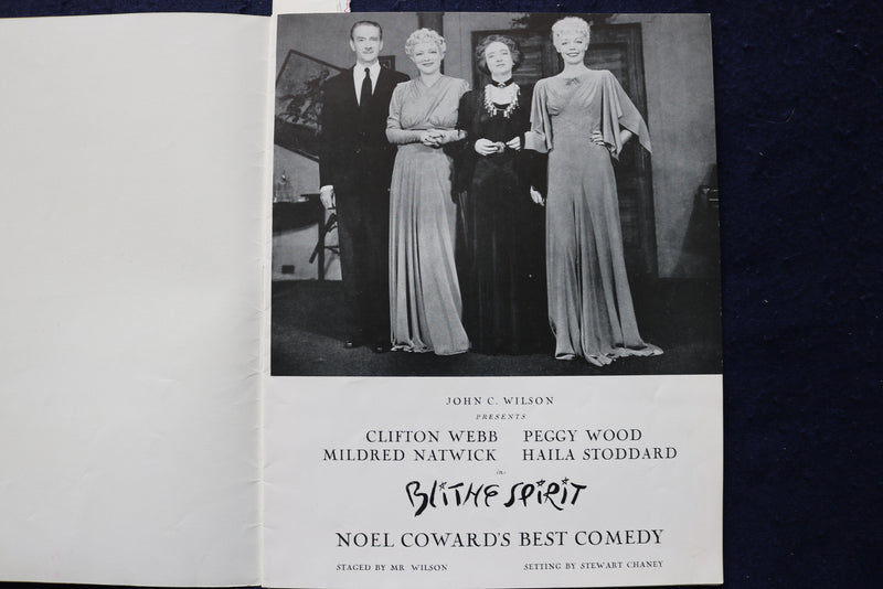 1950'S BLITHE SPIRIT WALNUT THEATRE PROGRAM - K 1743