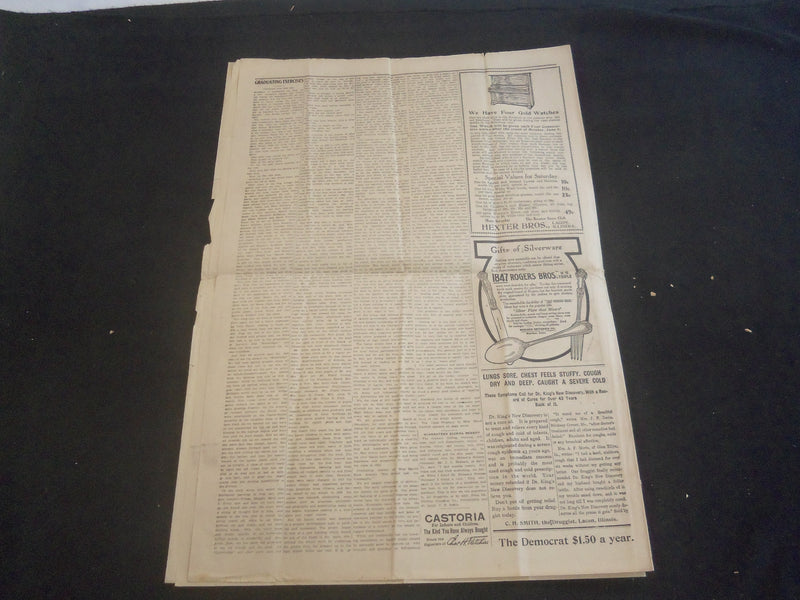 1913 JUNE 5 MARSHALL COUNTY DEMOCRAT NEWSPAPER - NP 5758