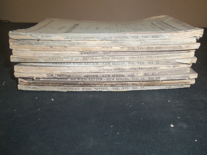 1851-1852 THE AMERICAN REVIEW A WHIG JOURNAL LOT OF 11 - NICE ENGRAVINGS-WR 1232
