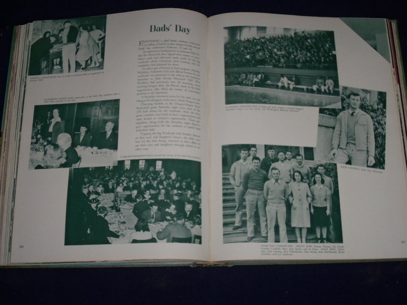 1942 OREGANA UNIVERSITY OF EUGENE OREGON YEARBOOK - GREAT PHOTOS - YB 877