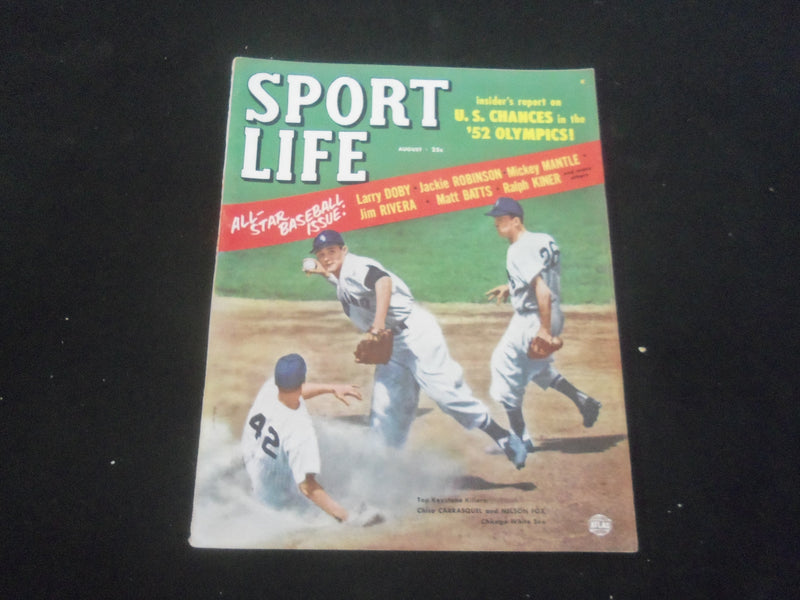 1952 AUGUST SPORT LIFE MAGAZINE - CHICO CARRASQUEL & NELLIE FOX COVER - J 7731