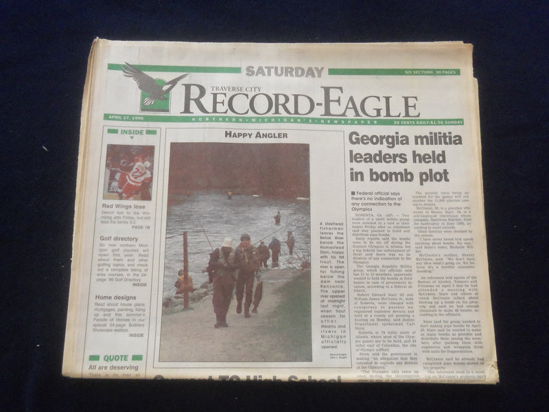 1996 APR 27 TRAVERSE CITY (MI) RECORD-EAGLE NEWSPAPER-GA MILITIA LEADERS-NP 6131