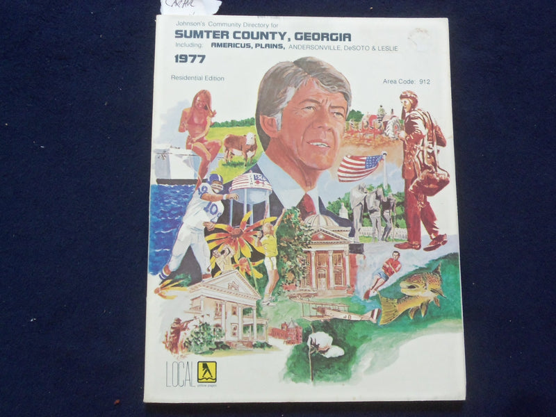 1977 SUMTER COUNTY, GEORGIA DIRECTORY - SOFTCOVER - JIMMIE CARTER - SP 1534T
