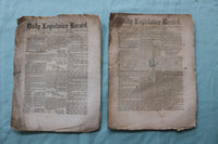 1868 PENNYSYLVANIA DAILY LEGISLATIVE RECORD - LOT OF 22 - K 2518
