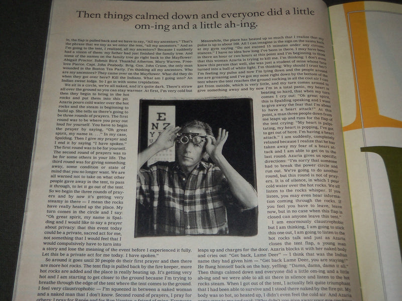 1992 MAY 17 NEW YORK TIMES MAGAZINE SECTION - SPALDING GRAY COVER - J 3137