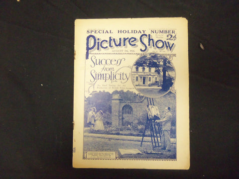 1926 AUGUST 7 PICTURE SHOW MOVIE MAGAZINE - SUCCESS FROM SIMPLICITY - ST 2469