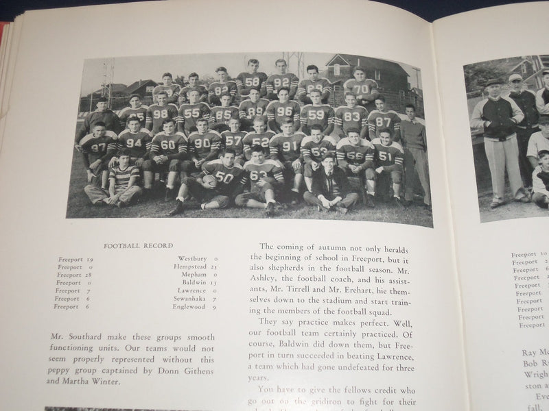 1942 THE VOYAGER FREEPORT HIGH SCHOOL YEARBOOK - GREAT PHOTOS - YB 860