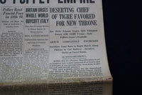 1935 OCTOBER 12 NEW YORK WORLD-TELEGRAM - HAILE SELASSIE NEW EMPEROR - NP 8870