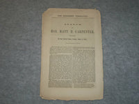 1872 MATT H. CARPENTER SPEECH - PRESIDENT VINDICATED - J 6321