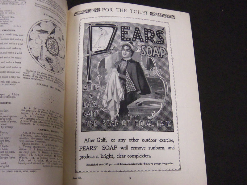 1897 ST. NICHOLAS MONTHLY MAGAZINE LOT OF 8 ISSUES - NICE ILLUS. & ADS - WR 1076