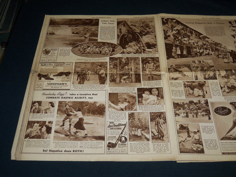 1937 OCT 20 THE PITTSBURGH PRESS SUNDAY ROTO SECTION - THE TRIANGLE - NP 4532