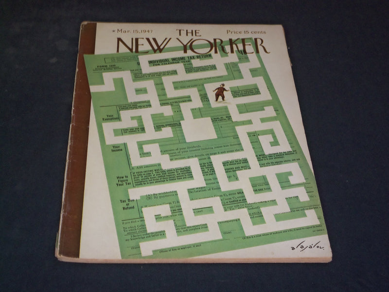 1947 MARCH 15 THE NEW YORKER MAGAZINE - ILLUSTRATED COVER - NY 254