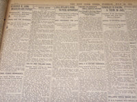 1921 JULY 19 NEW YORK TIMES NEWSPAPER - LINDEN NEW JERSEY OIL FIRE - NT 8715