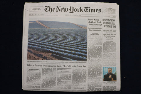 2024 JANUARY 4 NEW YORK TIMES - LOSS OF TACTICIAN WEAKENS HAMAS AT CRITICAL TIME