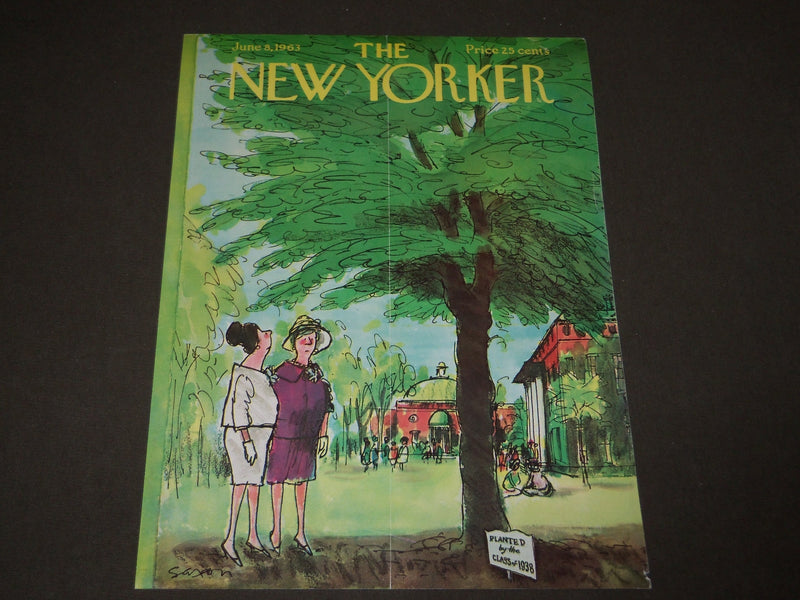 1963 JUNE 8 NEW YORKER MAGAZINE FRONT COVER ONLY - GREAT ART FOR FRAMING