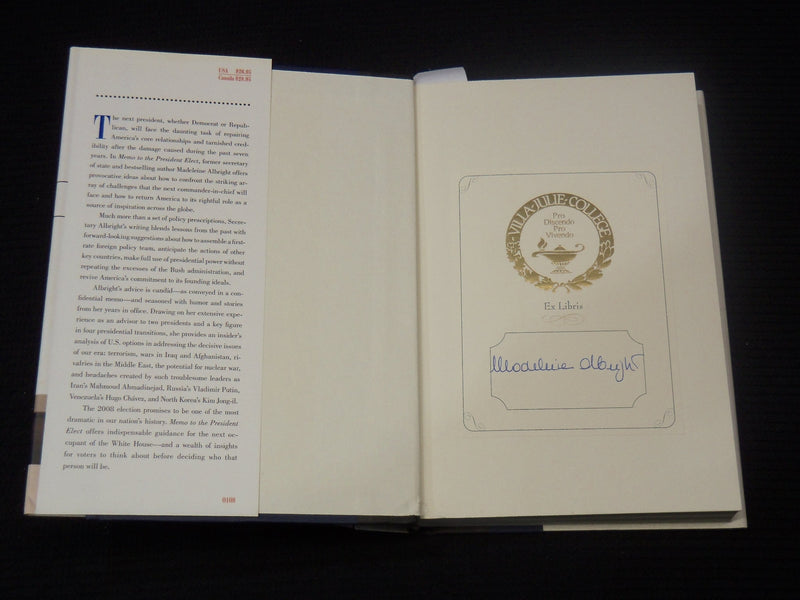 2008 MEMO TO THE PRESIDENT ELECT BOOK SIGNED BY MADELEINE ALBRIGHT - KD 2771D