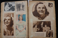 1930'S MOVIE STARS SCRAPBOOK - GINGER ROGERS - MYRNA LOY-DEANNA DURBIN - E 24887
