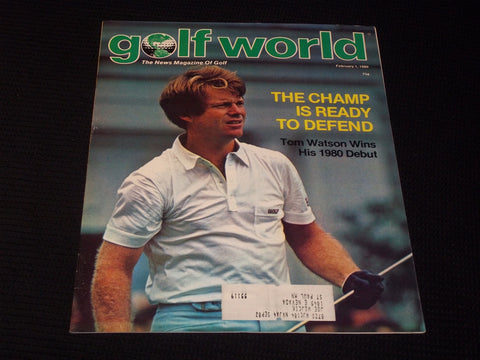 1980 FEBRUARY 1 GOLF WORLD MAGAZINE - TOM WATSON FRONT COVER - E 6977