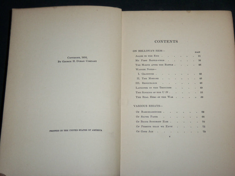 1916 CLOUDS AND SILVER HARDCOVER BOOK BY E. V. LUCAS - KD 6689