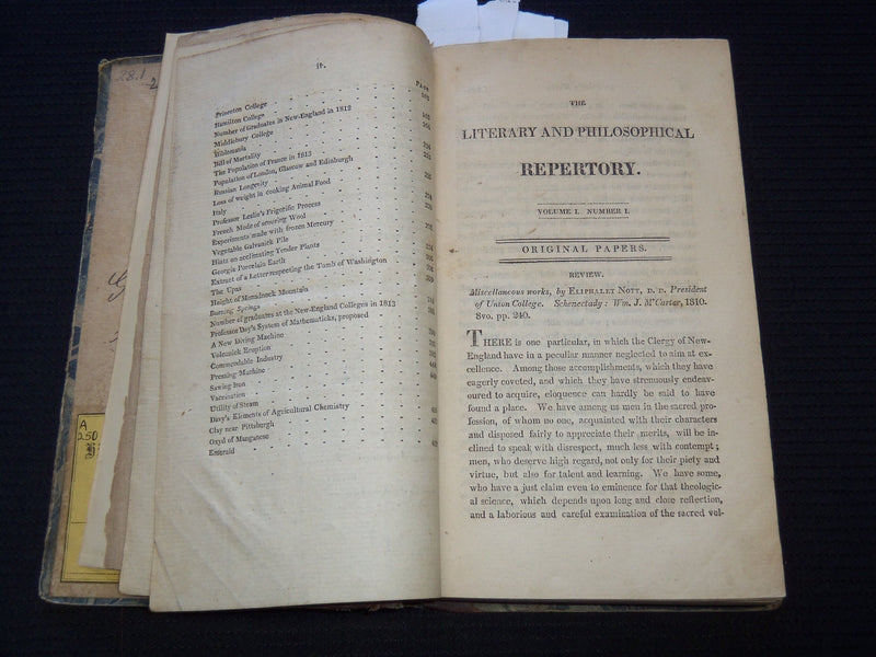 1812-1814 THE LITERARY & PHILOSOPHICAL REPERTORY MAGAZINE BOUND VOLUME - KD 7819