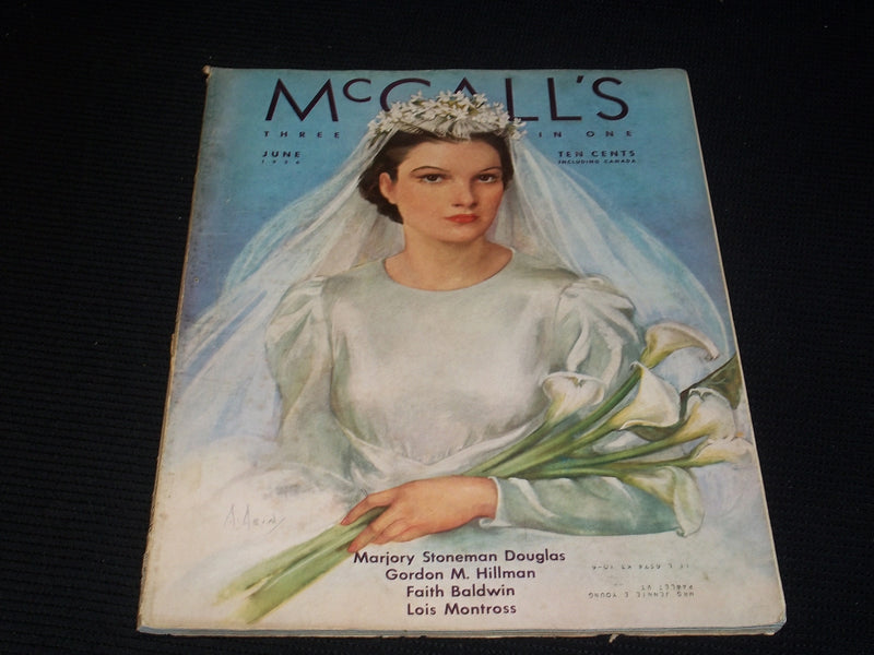 1936 JUNE MCCALL'S MAGAZINE - NEYSA MCMEIN BEAUTIFUL FRONT COVER - E 1045