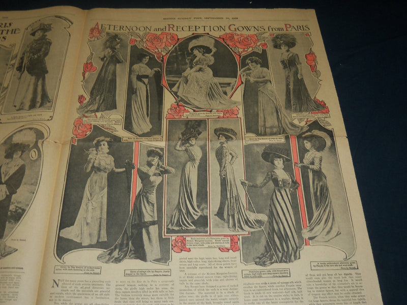 1908 SEPTEMBER 20 BOSTON SUNDAY POST FASHION SECTION - NICE ILLUS. - NP 4433