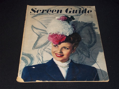 1946 MAY SCREEN GUIDE MAGAZINE - RITA HAYWORTH FRONT COVER - E 20112