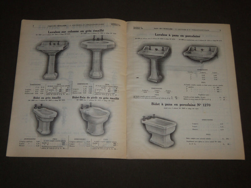 1932 JUNE ETABLISSEMENTS HRY SCELLIER E. GAUTHIER & CIE FRENCH CATALOGUE- FR 458