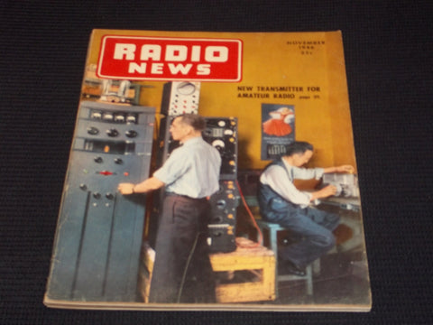 1946 NOVEMBER RADIO NEWS MAGAZINE - NEW TRANSMITTER FRONT COVER - E 5189