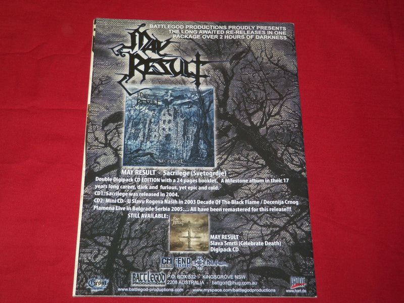 2013 APRIL TERRORIZER MAGAZINE ISSUE NO. 234 - CATHEDRAL THE FINAL RIDE - RC 295
