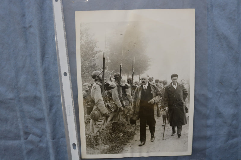 1930'S-1940'S FRENCH PRESIDENT ALBERT LEBRUN WIRE PHOTOGRAPHS- LOT OF 8 - K 3140