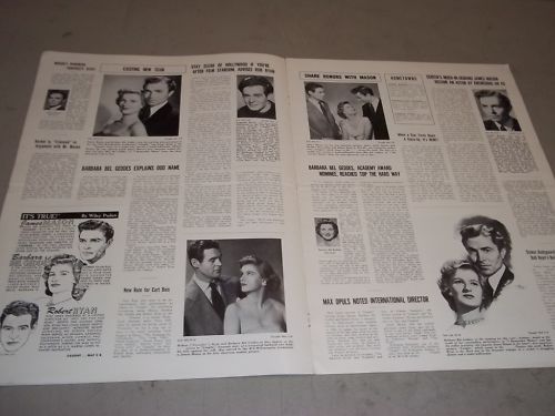 1949 CAUGHT MOVIE PRESS BOOK STARRING JAMES MASON & BARBARA BEL GEDDES - P 108