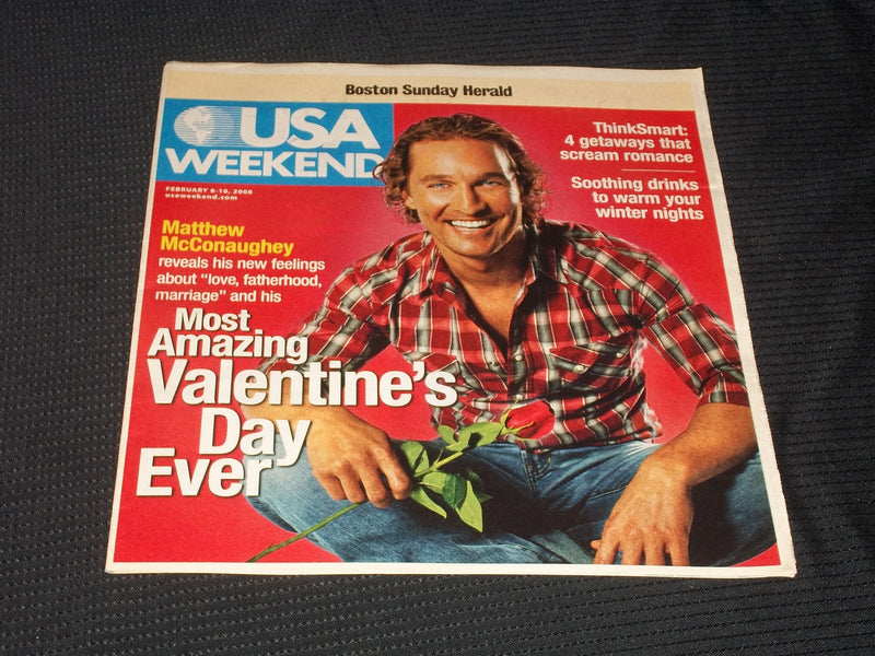 2008 FEBRUARY 8 BOSTON SUNDAY HERALD USA MAGAZINE - MATT MCCONAUGHEY - E 4949