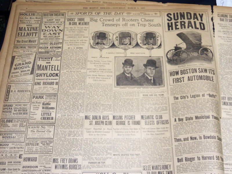 1907 MARCH 9 THE BOSTON HERALD -COUNTESS GOES FROM PALACE TO POOR HOUSE - BH 388