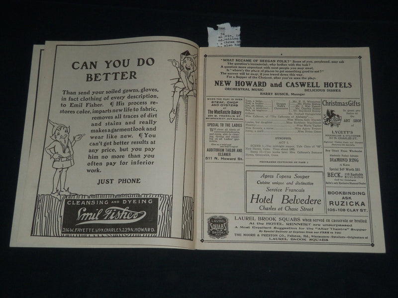 1915 DEC 6 WHAT BECAME OF DEEGAN FOLK? - NEW ACADEMY OF MUSIC PROGRAM - J 4087